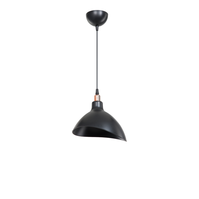 Ndriçues i vetëm Oufoa pakoworld llambë tavani pp në nuancë të zezë D22x22cm
