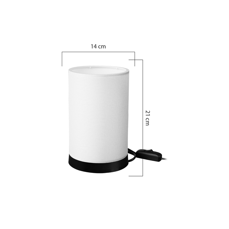 Llamba tavoline Fana pakoworld pvc në nuancë krem D14x21cm