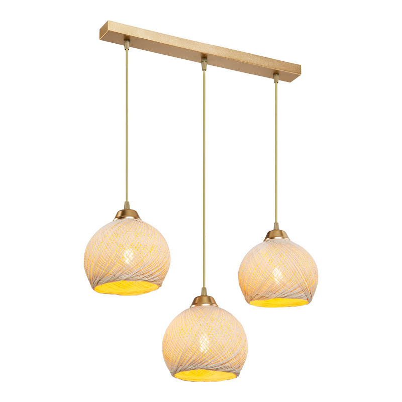 Llambë tavani me tre drita PWL-0973 II pakoworld E27 e artë 50x18x85cm