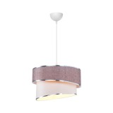 Ndriçues tavani Loopy pakoworld Ε27 rozë-bardhë D30x18cm