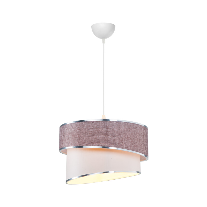 Ndriçues tavani Loopy pakoworld Ε27 rozë-bardhë D30x18cm