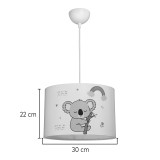 Ndriçues tavani për fëmijë Koala pakoworld led E27 PVC shumëngjyrësh D30x20cm