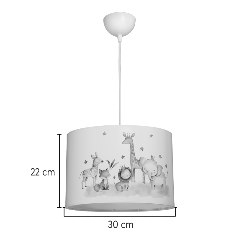 Ndriçues tavani për fëmijë Tots pakoworld led E27 shumëngjyrësh PVC D30x20cm