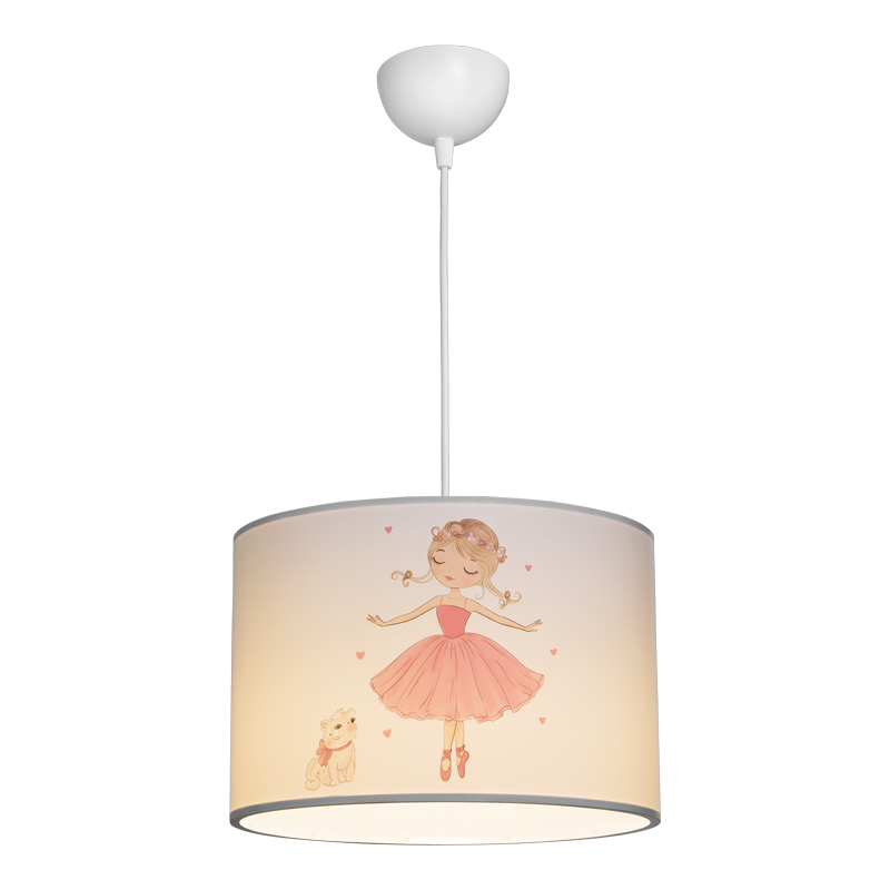 Ndriçues tavani për fëmijë Ballerina pakoworld led E27 PVC shumëngjyrësh D30x20cm