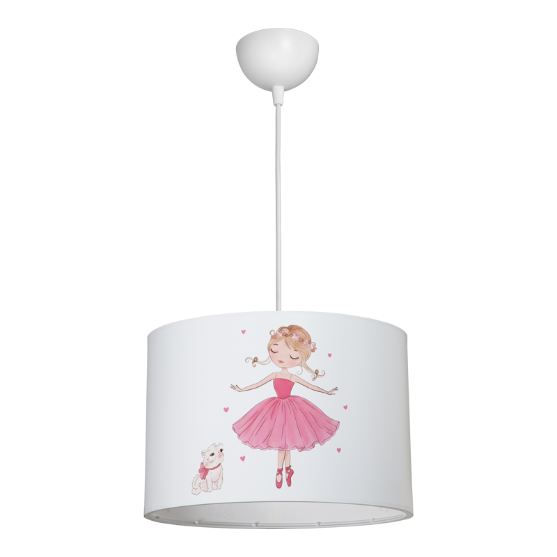 Ndriçues tavani për fëmijë Ballerina pakoworld led E27 PVC shumëngjyrësh D30x20cm