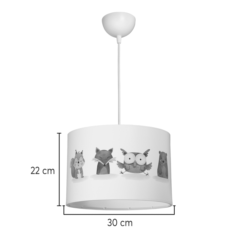 Ndriçues tavani për fëmijë Wooda pakoworld led E27 PVC shumëngjyrësh D30x20cm