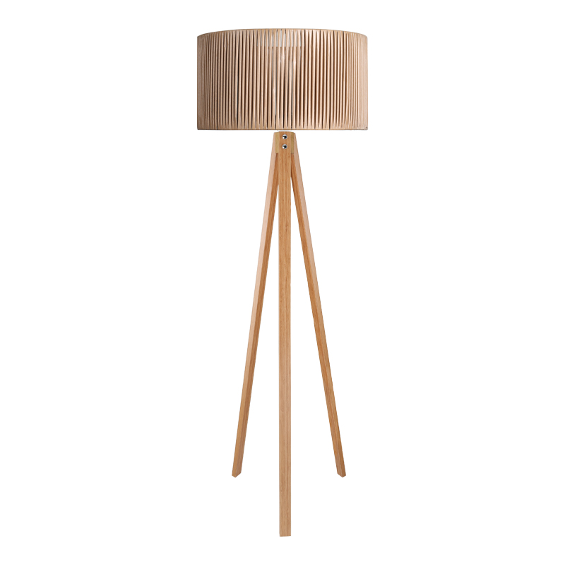Llamba dyshemeje Karnia pakoworld E27 MDF në nuancë natyrale Φ45x155cm