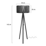 Llamba dyshemeje Carner pakoworld E27 arrë MDF me kafe të errët Φ45x155cm