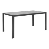 Tavolinë Nares pakoworld alumini antracit - kompensatë gri 140x80x72.5cm