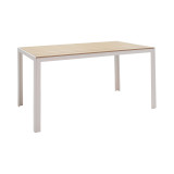 Set tavoline ngrënieje Zacreta-Nares prej 5 copësh pakoworld e bardhë-natyrale 140x80x72.5cm