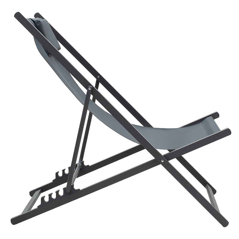 Chaise longue profesionale Corte pakoworld ah alumini tekstil antracit