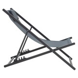 Chaise longue profesionale Corte pakoworld ah alumini tekstil antracit