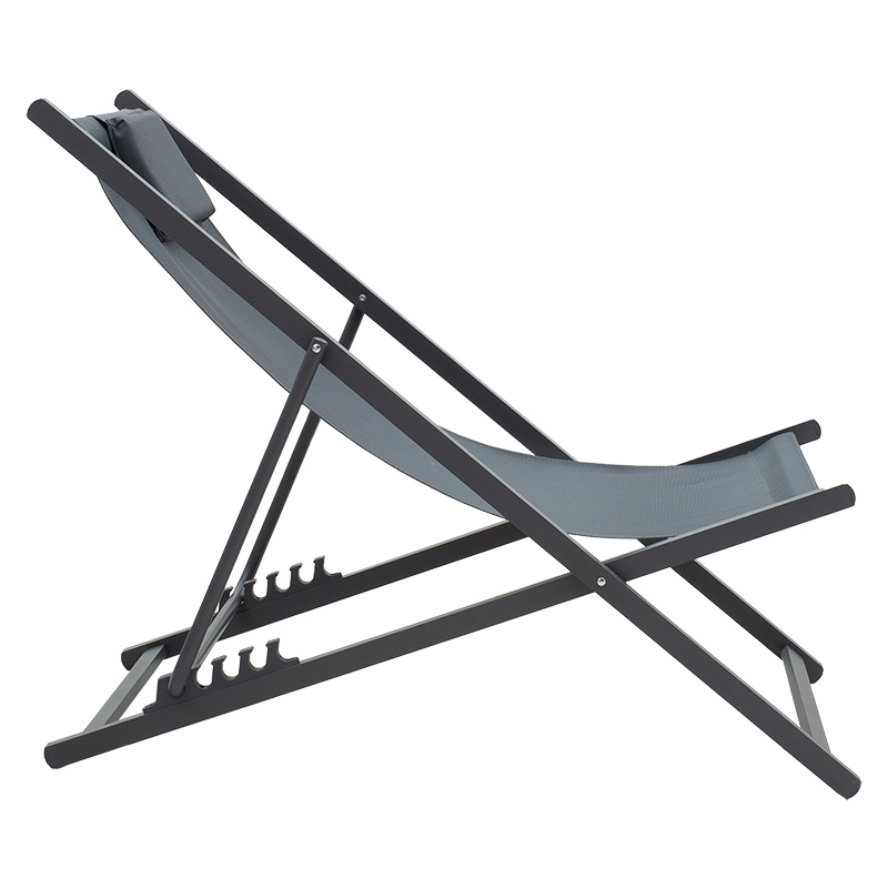 Chaise longue profesionale Corte pakoworld ah alumini tekstil antracit