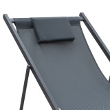 Chaise longue profesionale Corte pakoworld ah alumini tekstil antracit
