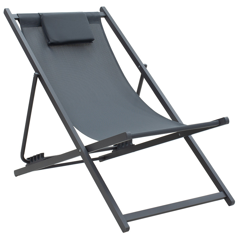 Chaise longue profesionale Corte pakoworld ah alumini tekstil antracit