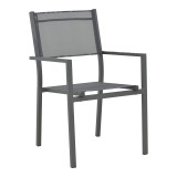 Karrige e palosshme Moly pakoworld alumin-textilene antracit 61x56.5x87.5cm