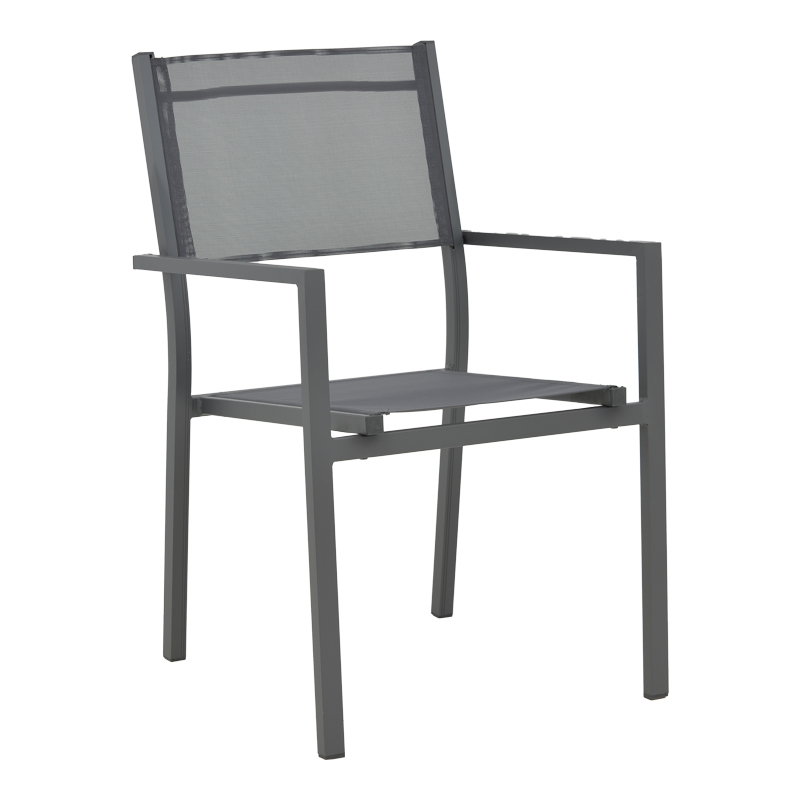Karrige e palosshme Moly pakoworld alumin-textilene antracit 61x56.5x87.5cm