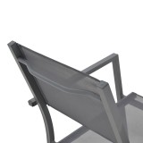 Karrige e palosshme Moly pakoworld alumin-textilene antracit 61x56.5x87.5cm
