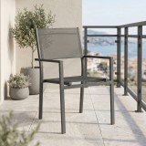 Karrige e palosshme Moly pakoworld alumin-textilene antracit 61x56.5x87.5cm