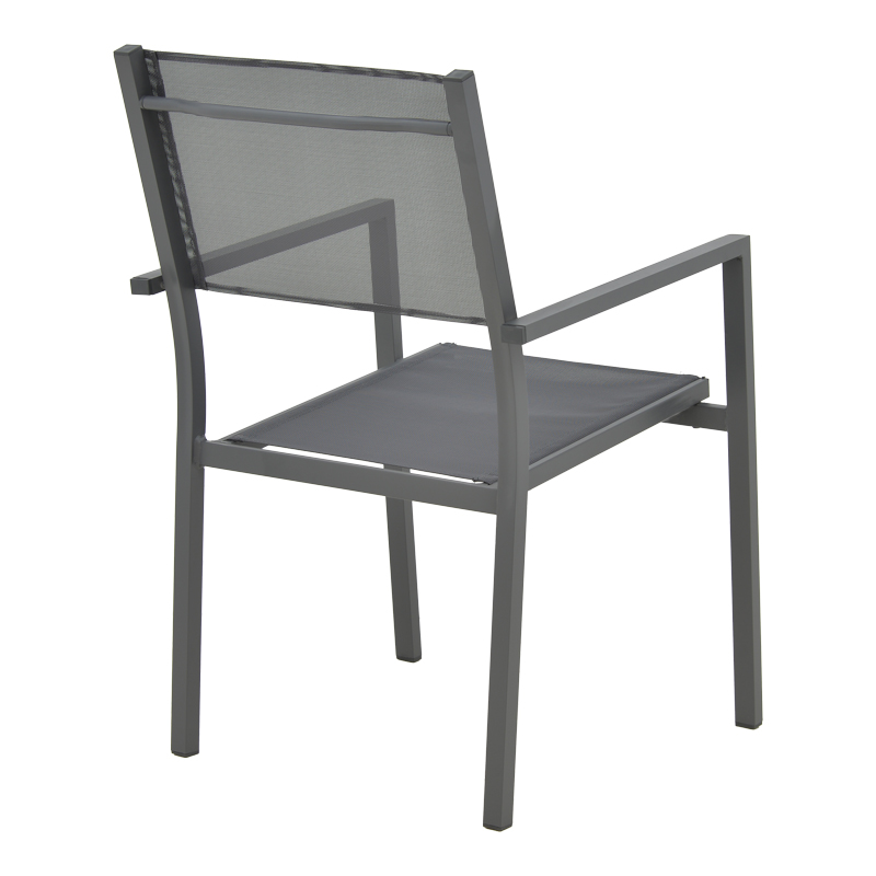 Karrige e palosshme Moly pakoworld alumin-textilene antracit 61x56.5x87.5cm