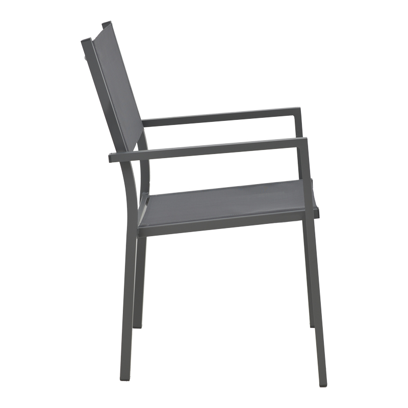Karrige e palosshme Moly pakoworld alumin-textilene antracit 61x56.5x87.5cm