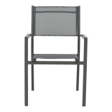 Karrige e palosshme Moly pakoworld alumin-textilene antracit 61x56.5x87.5cm
