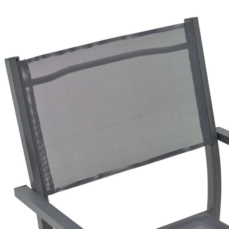Karrige e palosshme Moly pakoworld alumin-textilene antracit 61x56.5x87.5cm