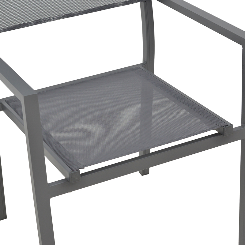 Karrige e palosshme Moly pakoworld alumin-textilene antracit 61x56.5x87.5cm
