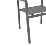 Karrige e palosshme Moly pakoworld alumin-textilene antracit 61x56.5x87.5cm