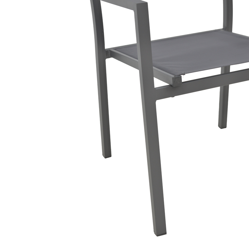 Karrige e palosshme Moly pakoworld alumin-textilene antracit 61x56.5x87.5cm