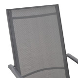 Fotel Candor pakoworld metal antracit dhe textilene gri 51.5x63.5x107cm