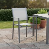 Fotel Confidence pakoworld metal antracit dhe tekstil gri 54x54x86cm