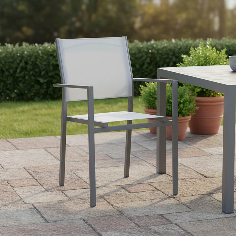 Fotel Confidence pakoworld metal antracit dhe tekstil gri 54x54x86cm