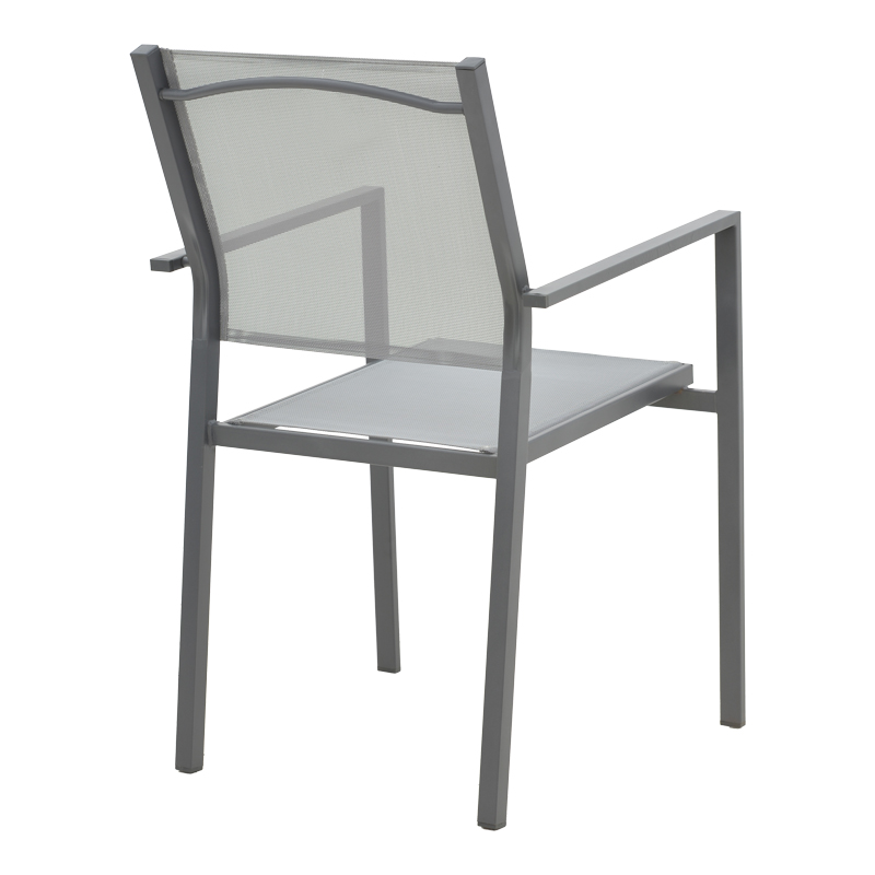 Fotel Confidence pakoworld metal antracit dhe tekstil gri 54x54x86cm