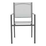 Fotel Confidence pakoworld metal antracit dhe tekstil gri 54x54x86cm