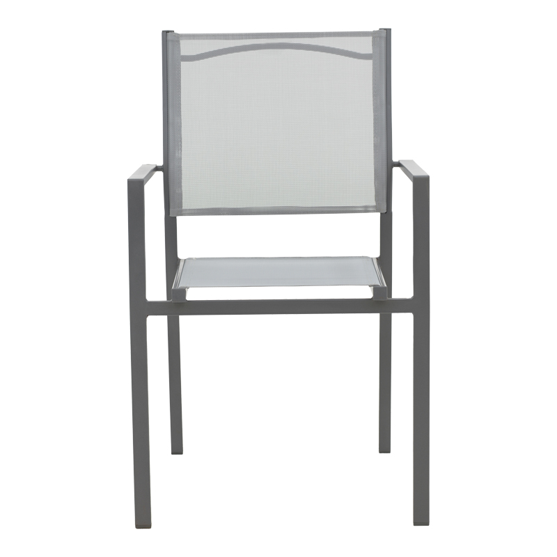 Fotel Confidence pakoworld metal antracit dhe tekstil gri 54x54x86cm