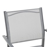 Fotel Confidence pakoworld metal antracit dhe tekstil gri 54x54x86cm