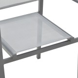 Fotel Confidence pakoworld metal antracit dhe tekstil gri 54x54x86cm