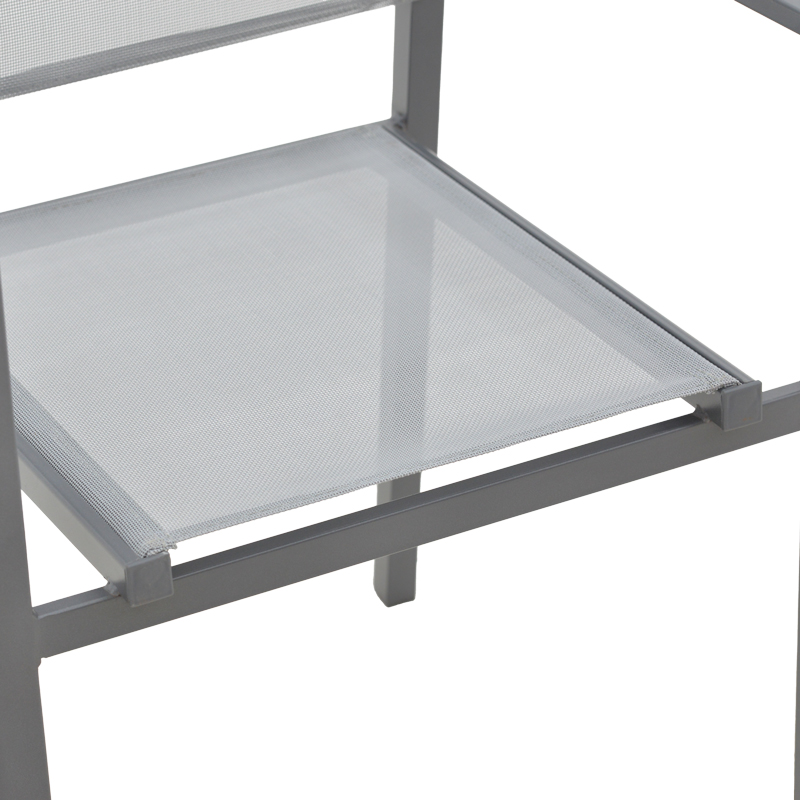 Fotel Confidence pakoworld metal antracit dhe tekstil gri 54x54x86cm