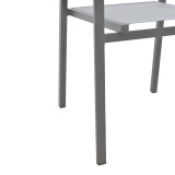 Fotel Confidence pakoworld metal antracit dhe tekstil gri 54x54x86cm