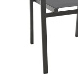 Fotel Confidence pakoworld metal i zi dhe tekstilen i zi 54x54x86cm