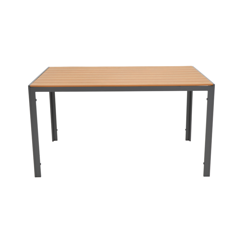 Tavolinë Nares pakoworld alumin antracit-kompensatë natyrale 140x80x72.5cm