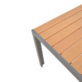 Tavolinë Nares pakoworld alumin antracit-kompensatë natyrale 180x90x72.5cm