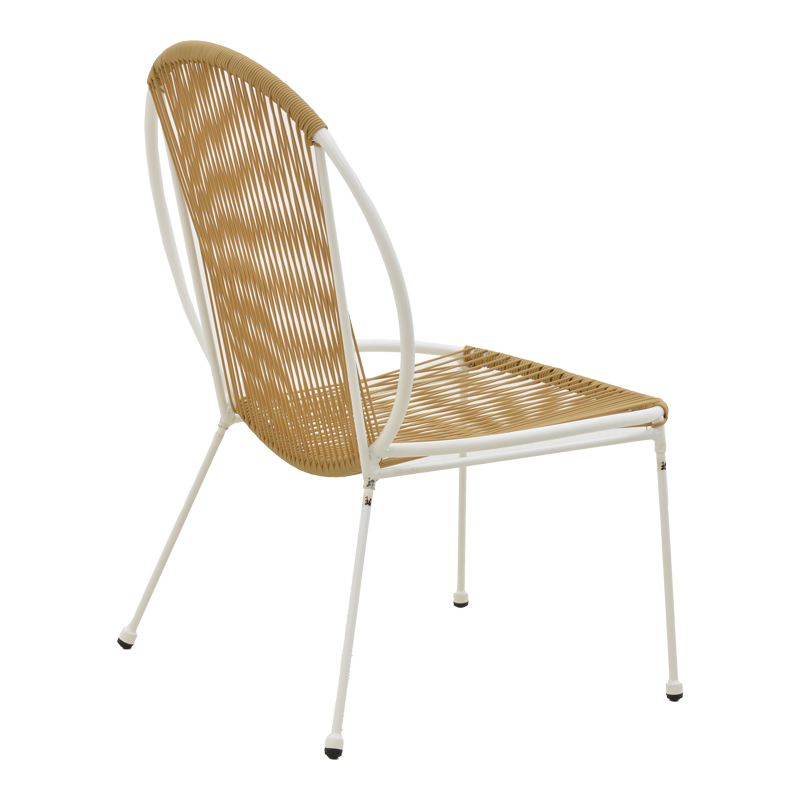 Karrige Dapper pakoworld metal e bardhë-pe natyrale 64.5x71x92.5cm