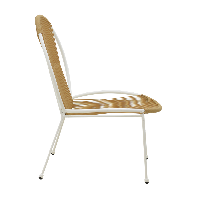 Karrige Dapper pakoworld metal e bardhë-pe natyrale 64.5x71x92.5cm