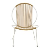 Karrige Dapper pakoworld metal e bardhë-pe natyrale 64.5x71x92.5cm