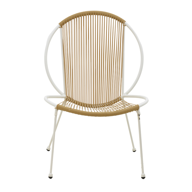 Karrige Dapper pakoworld metal e bardhë-pe natyrale 64.5x71x92.5cm