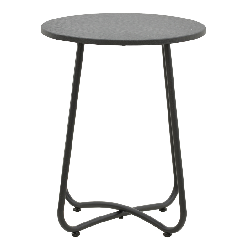 Tavolinë Bramwell pakoworld metal gri e errët D40x50cm