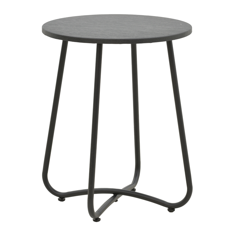 Tavolinë Bramwell pakoworld metal gri e errët D40x50cm