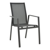 Fotel kopshti Dashiell pakoworld metal i zi textilene i zi 57x71x93cm